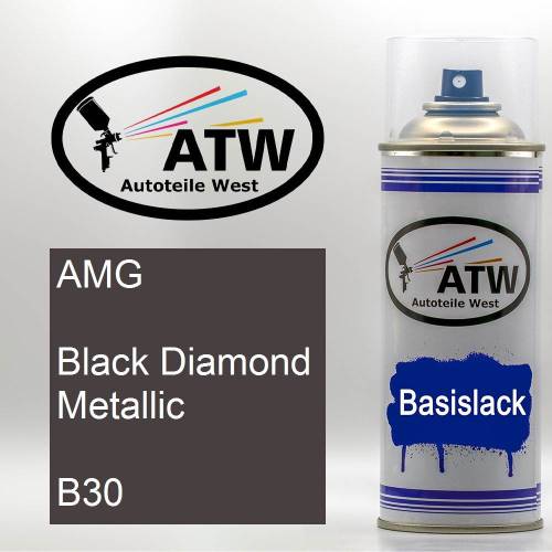 AMG, Black Diamond Metallic, B30: 400ml Sprühdose, von ATW Autoteile West.